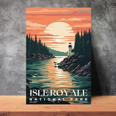 Isle Royale National Park Poster, Travel Art, Office Poster, Home Decor | S5 - image3